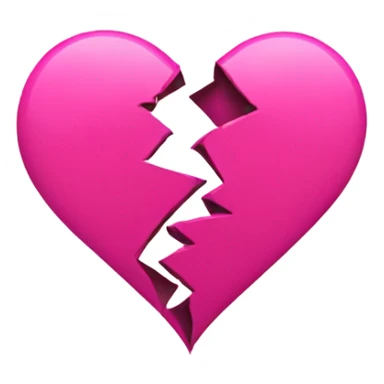 Pink broken heart sticker