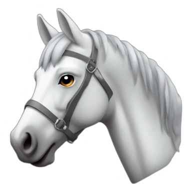 Cheval blanc avec taches grises sticker
