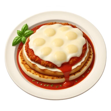 chicken parmesan on a dish sticker