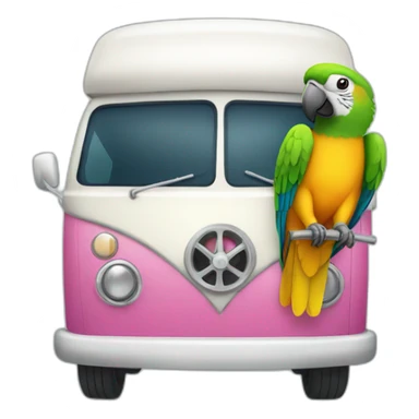 campervan party parrot sticker