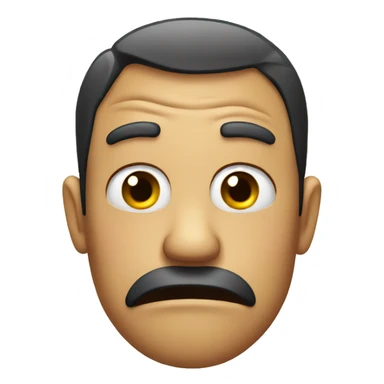 Emoji with irritated face sticker