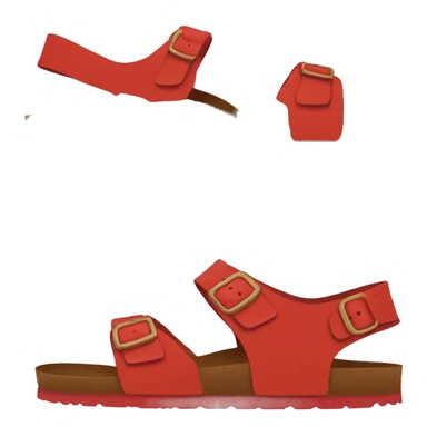 fully red birkenstock sandal sticker