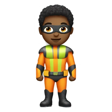 Superhero wearing high visibility reflective clothing sticker