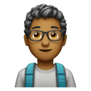 long-gair-gray-boy-with-glasses sticker