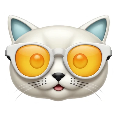 white catseye sunglasses sticker