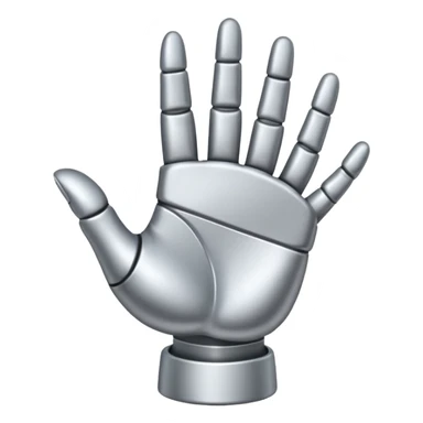 metal hand with give finger sticker