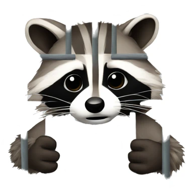 Raccoon in a prison sticker