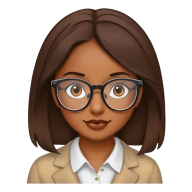 Una chica morena con gafas muy guapa sticker