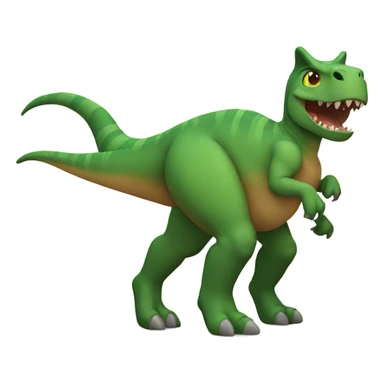 A dinosaur with a cat head sticker