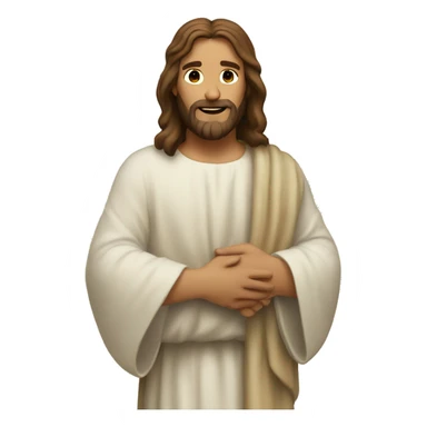 Jesus Christ hugging himself sticker