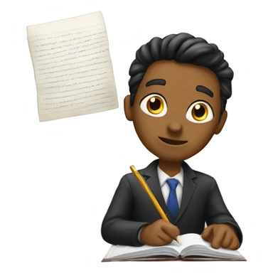 A student writing a prompt into LLM sticker