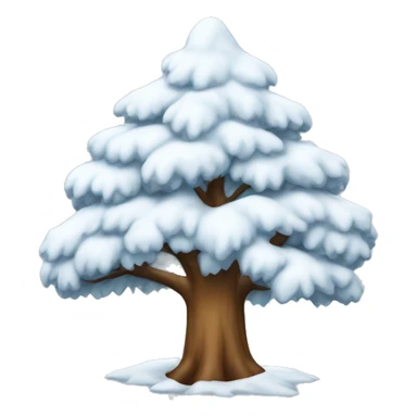 Snowy tree sticker
