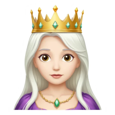 The Good Witch from The Land of Oz with long white hair, white outfit and crown sticker