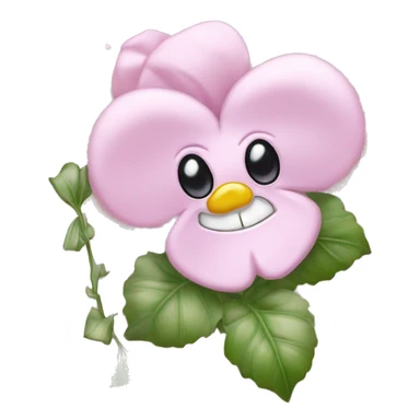 Soft pastel pink viola with bow glitter and roses and pearls in the background sticker