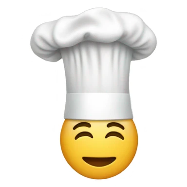 a chef's flat hat without face sticker