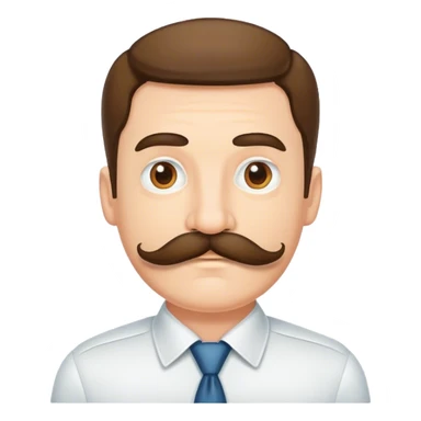 Kkk guy white with mustache  sticker