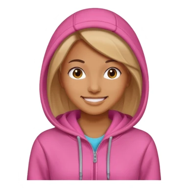 woman in pink hoodies sticker