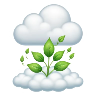 cloud with a small green sprout, web hosting beginner plan sticker
