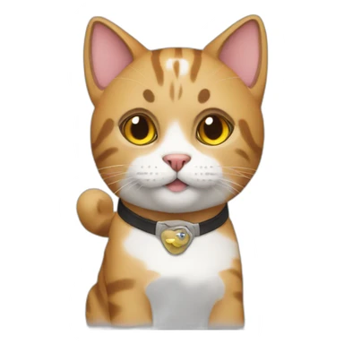 Cat with a dog cosplay sticker
