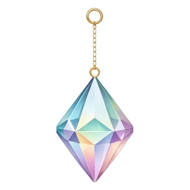 Pastel warm-colored hanging crystal-catcher ornament aesthetic  sticker