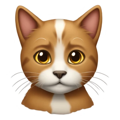 gato peludo marron sticker