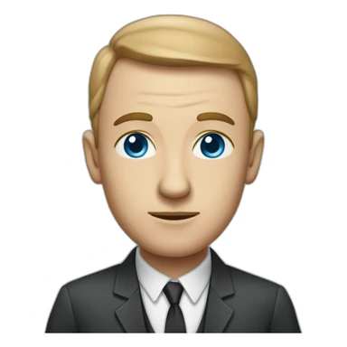 Oppenheimer with light blue eyes sticker