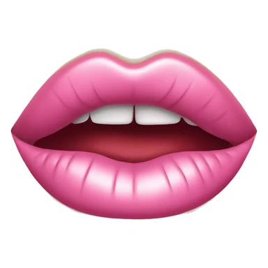 Pink lipstick kiss mark sticker