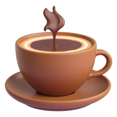 coffee in a brown ceramic cup sticker
