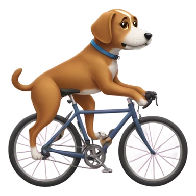 Dog cycling sticker