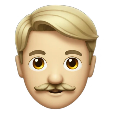hitler avec une toute petite moustache sticker