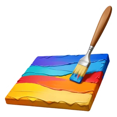 Canvas mid-painting (broad strokes) sticker