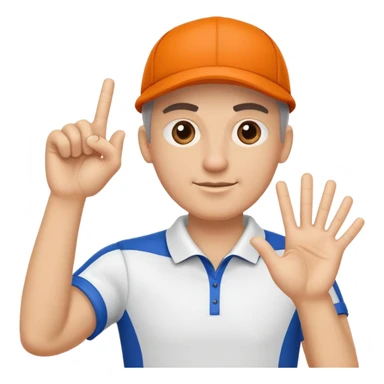 sports coach making T sign sticker