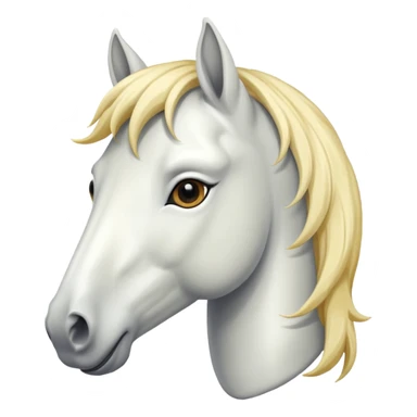 white horse face  sticker