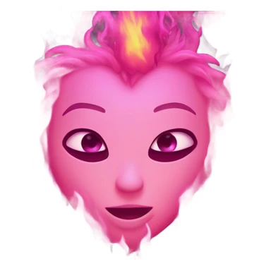 heart with pink fire sticker
