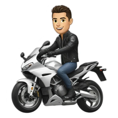 Cristiano ronaldo on a motorcycle sticker