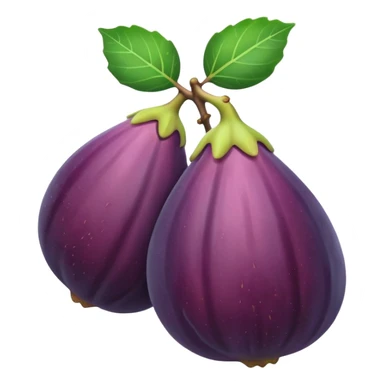 fig fruit emoji with a leaf sticker