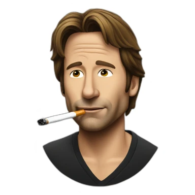 hank moody smokes cigarette sticker