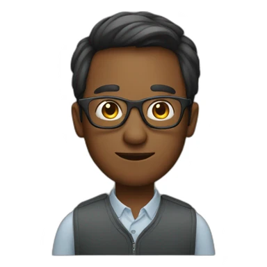 man with macbook with glasses  sticker