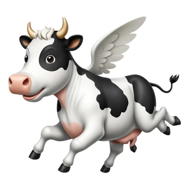 latająca krowa sticker