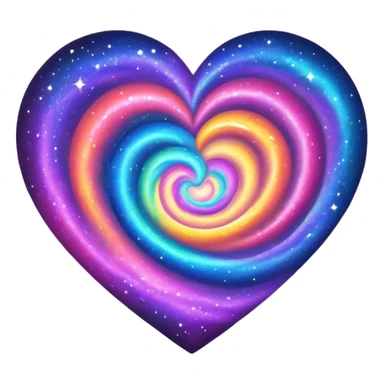 Galaxy heart sticker