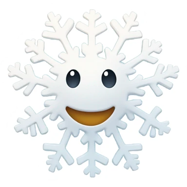Laughing snowflake sticker