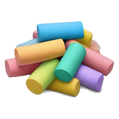 Pile of sidewalk chalk sticker