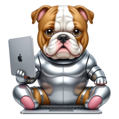 English bulldog computer suit sticker