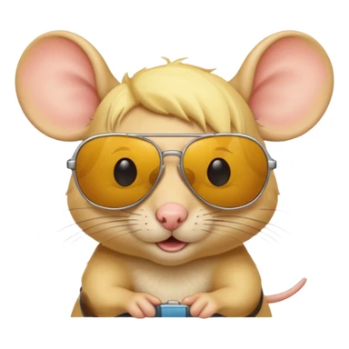 yellow haired mice with sunglasess sticker