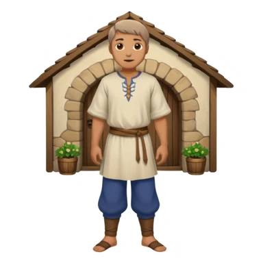 medival Cottagecore style man sticker