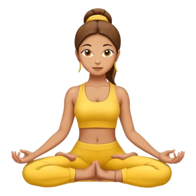 Yoga girl with yellow outfit  sticker