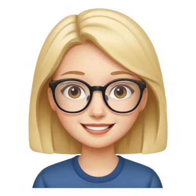 cute girl, glass, smart sticker