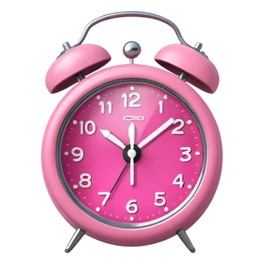 pink alarm clock sticker