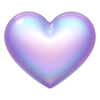 pastel lilac-colored iridescent heart sticker