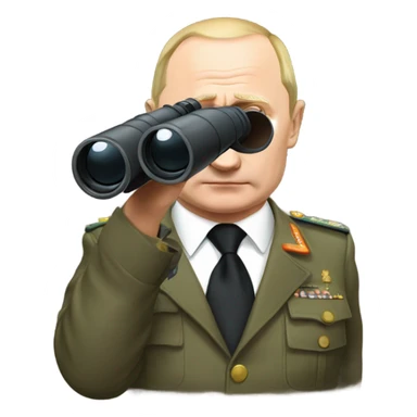 Putin with binoculars sticker